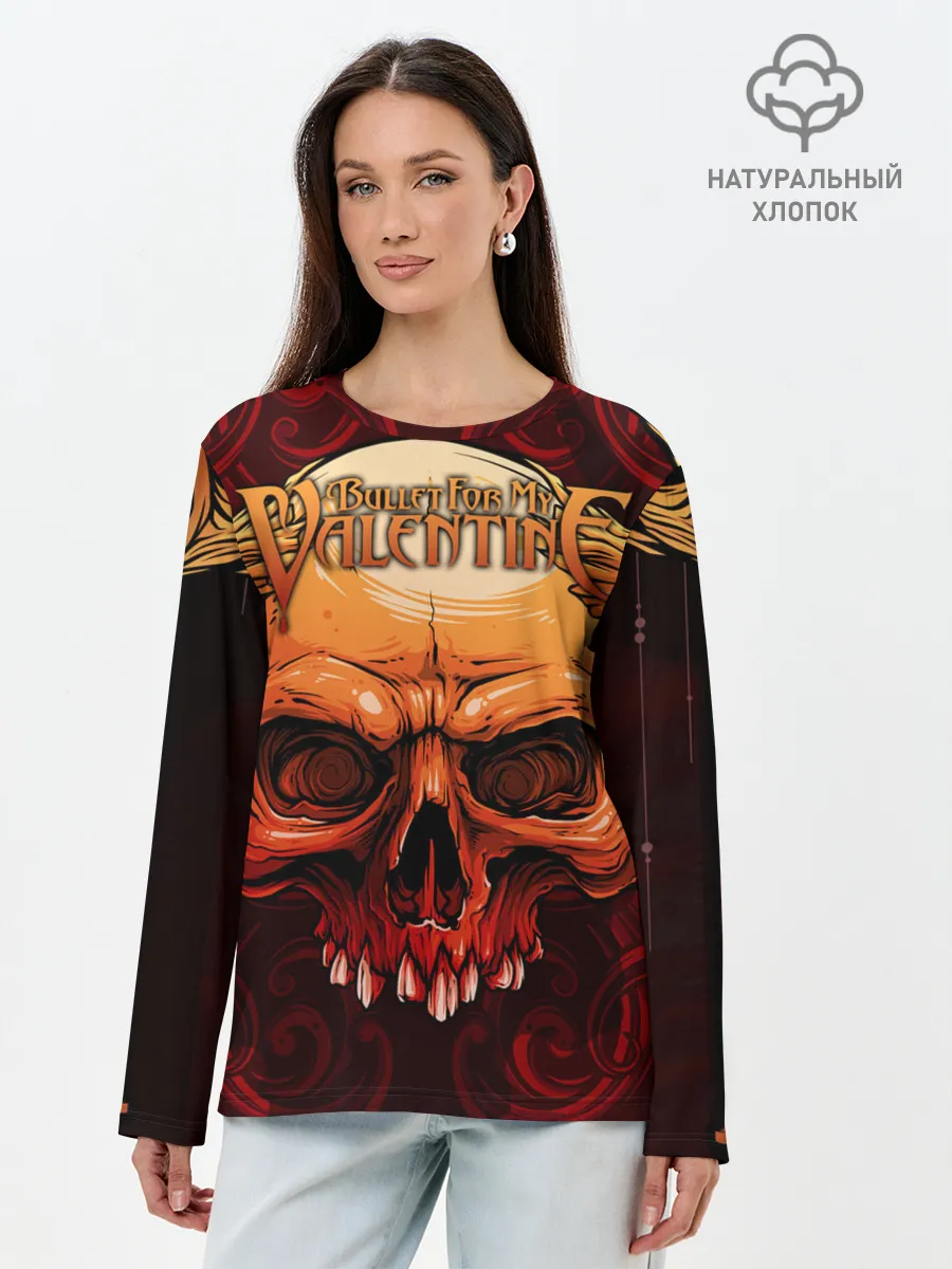 Лонгслив женский. Хлопок / Bullet For My Valentine