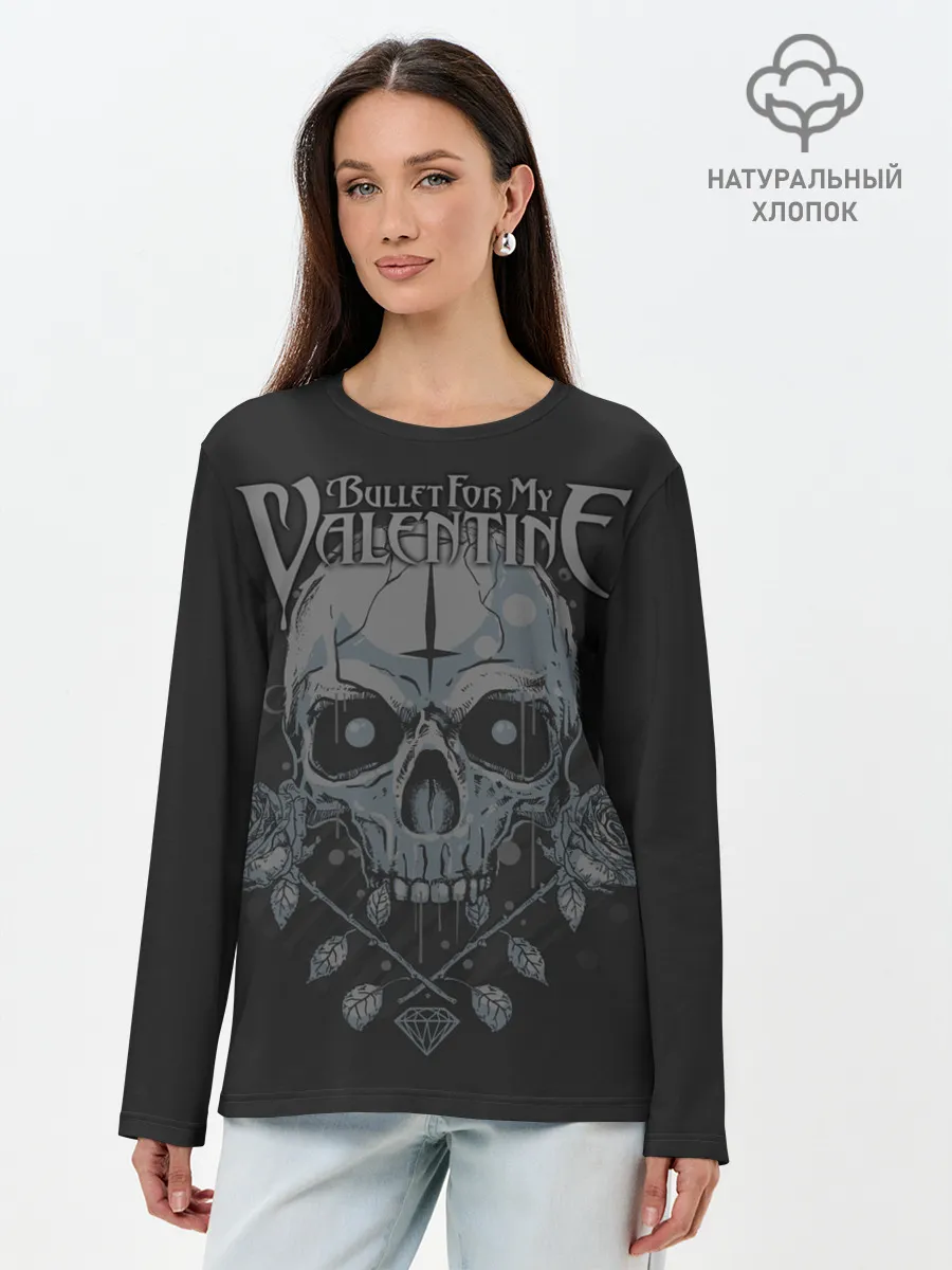 Лонгслив женский. Хлопок / Bullet For My Valentine