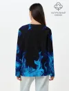 Лонгслив женский. Хлопок / СИНИЙ ОГОНЬ | BLUE FIRE
