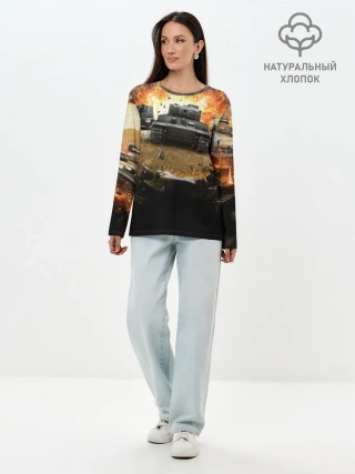 Лонгслив женский. Хлопок / ТАНКИ