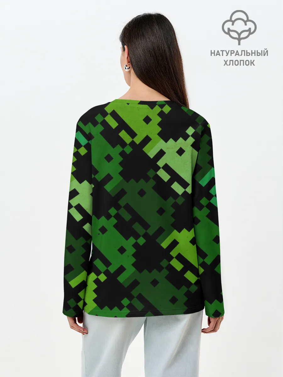 Лонгслив женский. Хлопок / Space Invaders