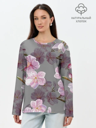 Лонгслив женский. Хлопок / САКУРА