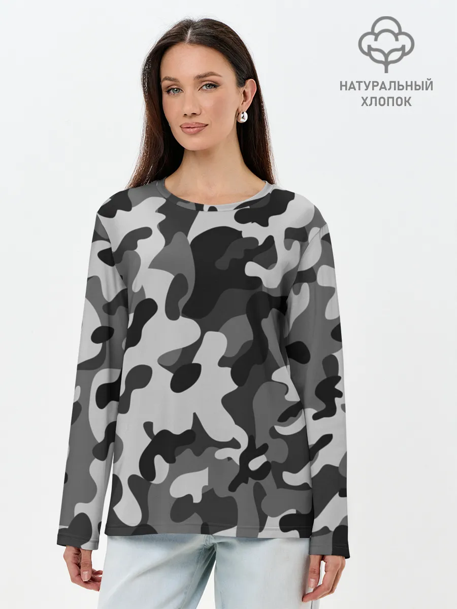 Лонгслив женский. Хлопок / ГОРОДСКОЙ КАМУФЛЯЖ | CITY MILITARY