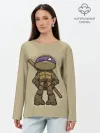 Лонгслив женский. Хлопок / ЧЕРЕПАШКИ - НИНДЗЯ
