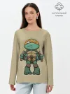 Лонгслив женский. Хлопок / ЧЕРЕПАШКИ - НИНДЗЯ