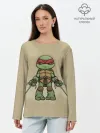 Лонгслив женский. Хлопок / ЧЕРЕПАШКИ - НИНДЗЯ