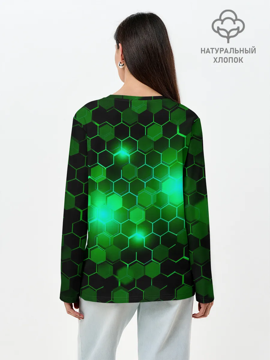 Лонгслив женский. Хлопок / ЧЕРЕПАШКИ - НИНДЗЯ