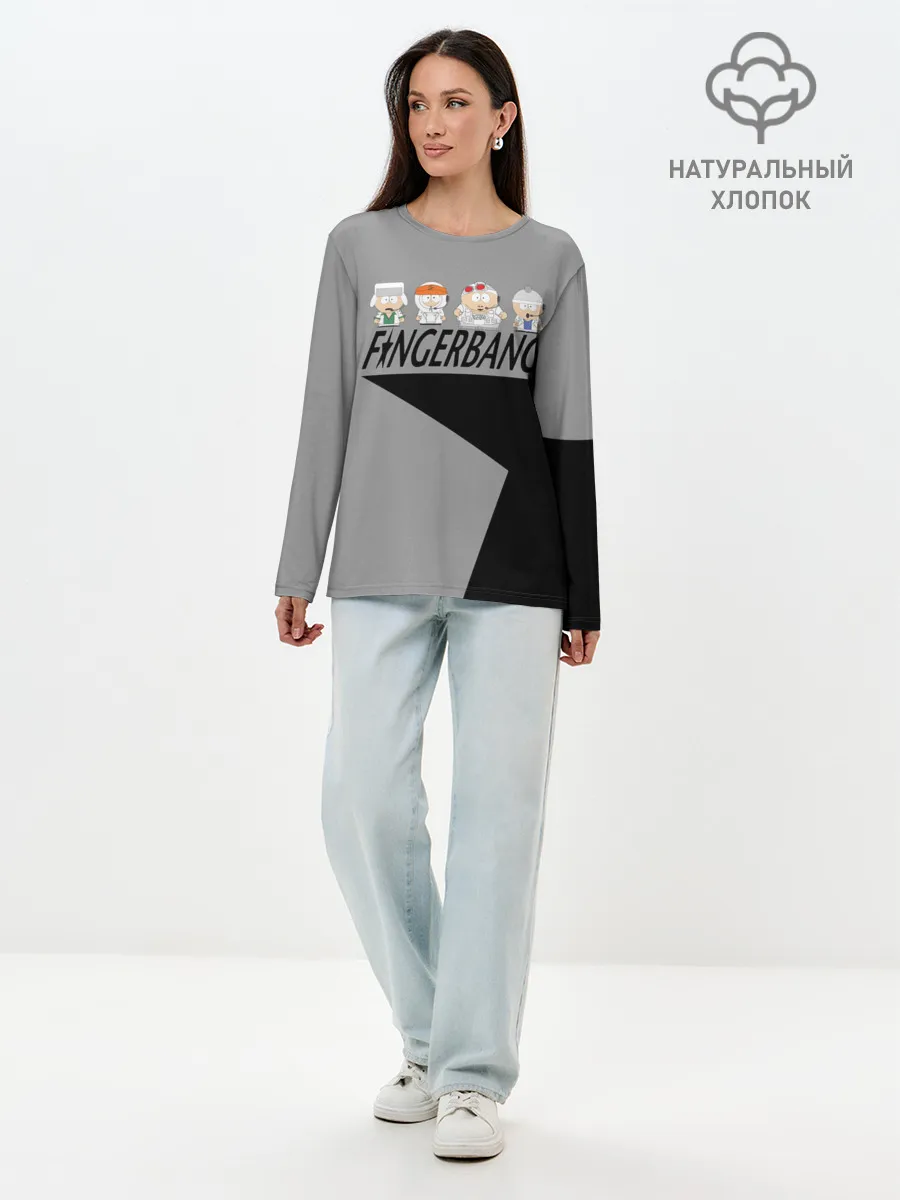 Лонгслив женский. Хлопок / FINGERBANG