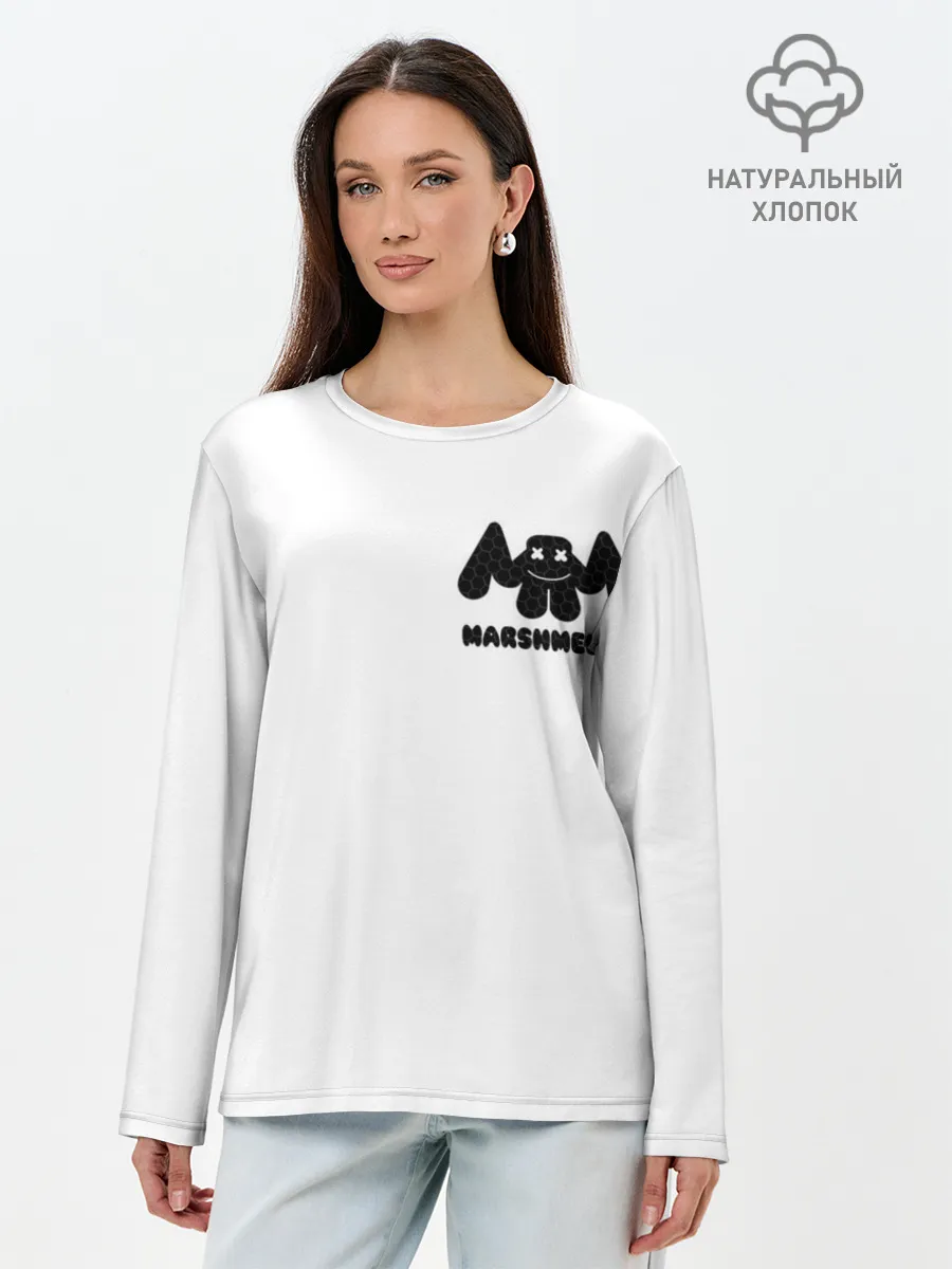 Лонгслив женский. Хлопок / Marshmello