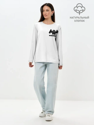 Лонгслив женский. Хлопок / Marshmello