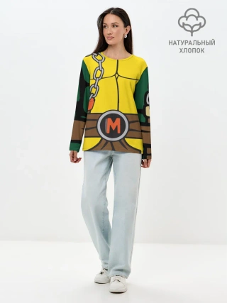 Лонгслив женский. Хлопок / Микеланджело Косплей