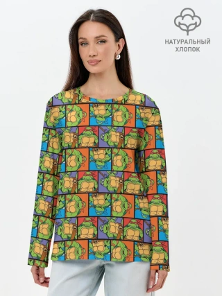 Лонгслив женский. Хлопок / Teenage Mutant Ninja Turtles