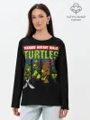 Лонгслив женский. Хлопок / Черепашки-ниндзя