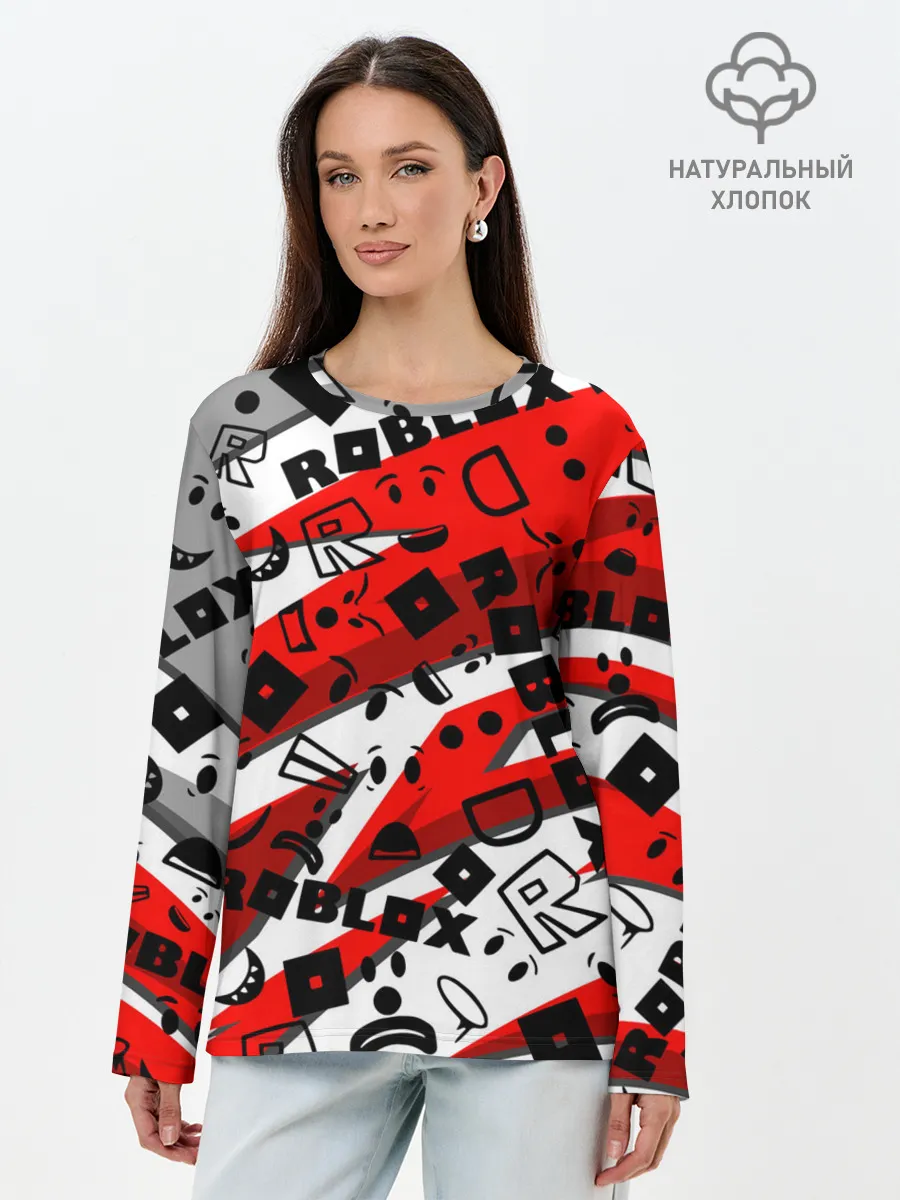 Лонгслив женский. Хлопок / Roblox