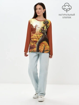 Лонгслив женский. Хлопок / PUBG