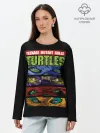 Лонгслив женский. Хлопок / Черепашки ниндзя