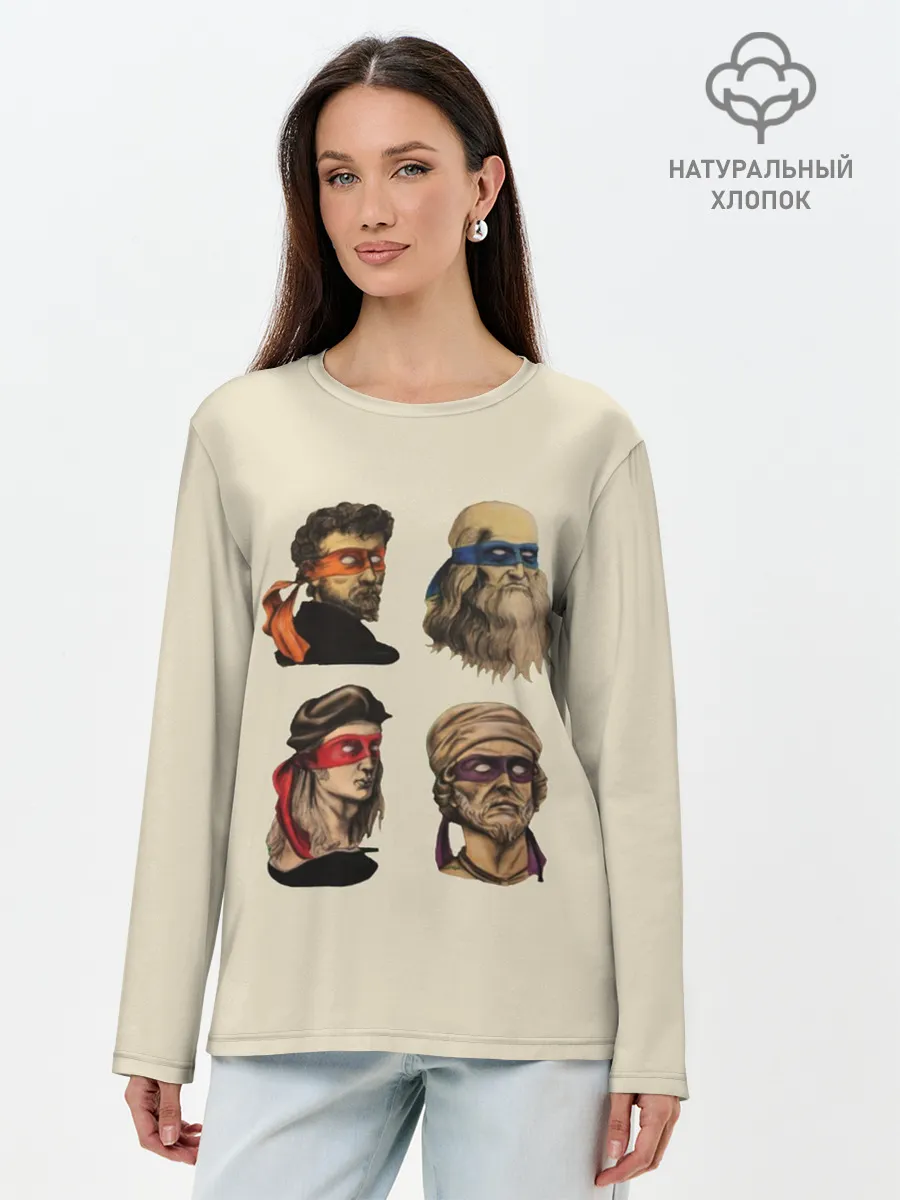 Лонгслив женский. Хлопок / Настоящие Черепашки