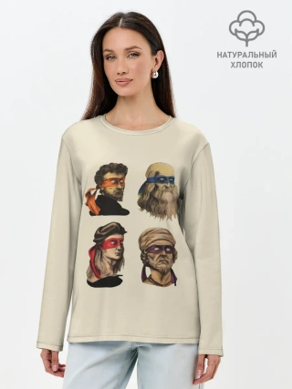 Лонгслив женский. Хлопок / Настоящие Черепашки