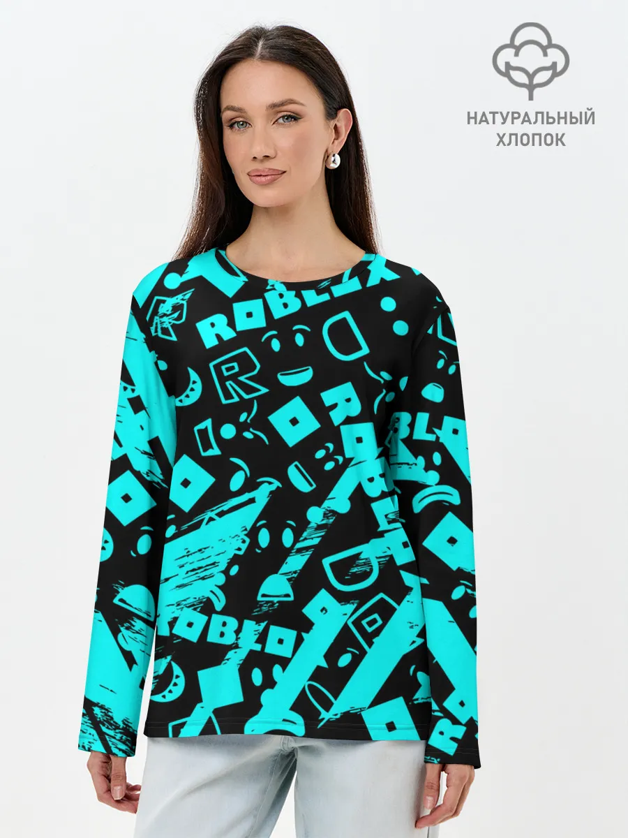 Лонгслив женский. Хлопок / Roblox