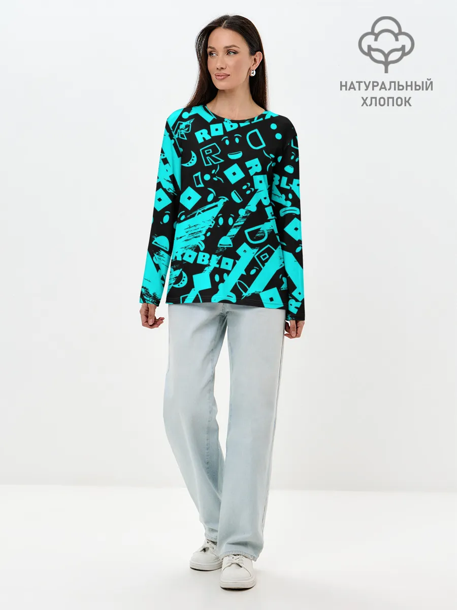 Лонгслив женский. Хлопок / Roblox