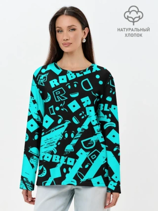 Лонгслив женский. Хлопок / Roblox