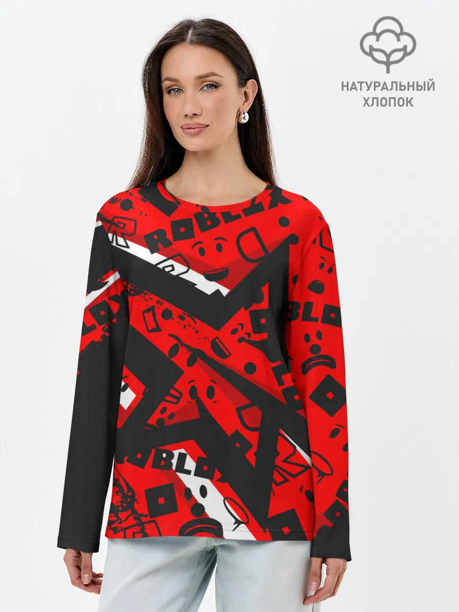 Лонгслив женский. Хлопок / Roblox