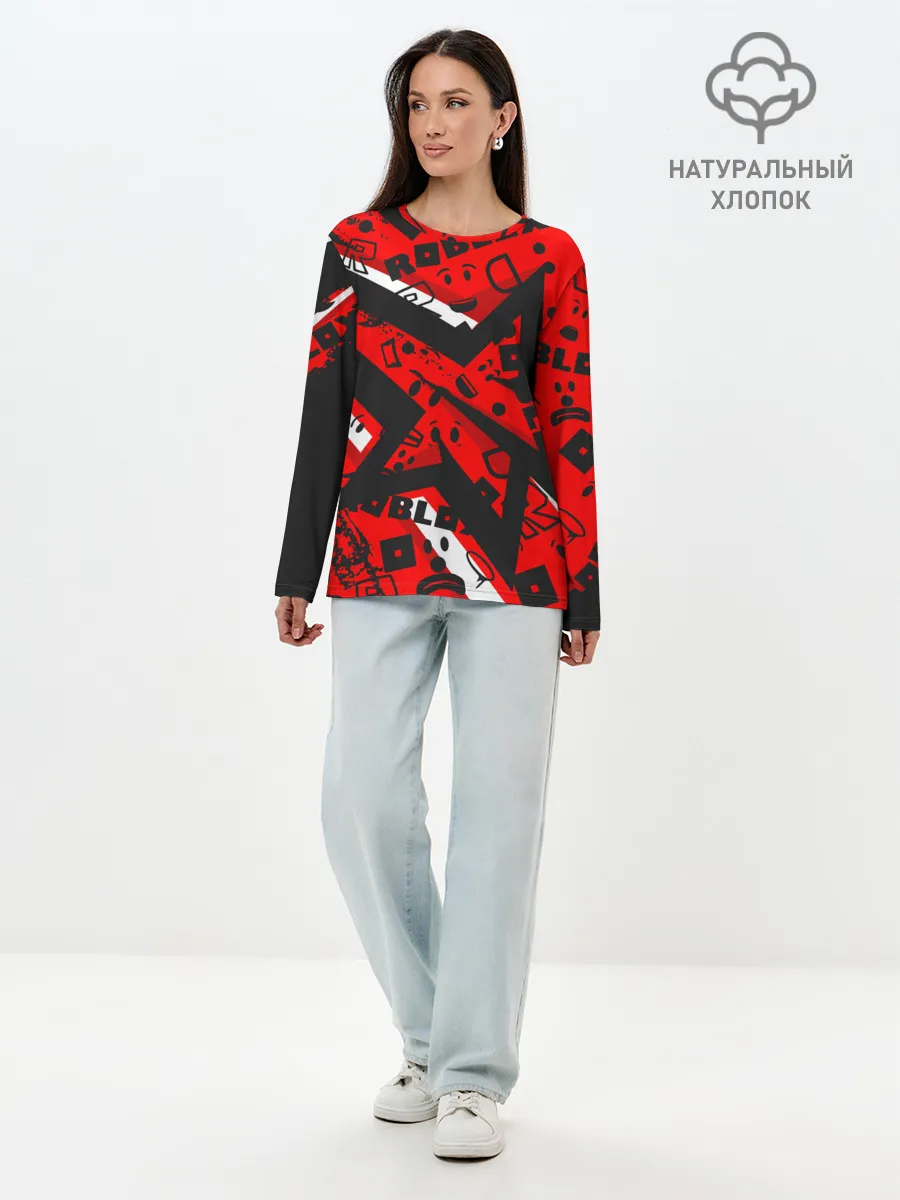 Лонгслив женский. Хлопок / Roblox