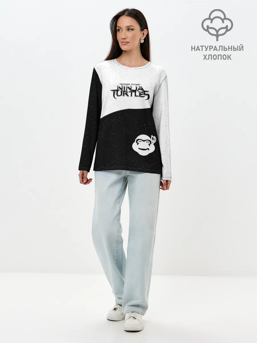 Лонгслив женский. Хлопок / Черепашки Ниндзя