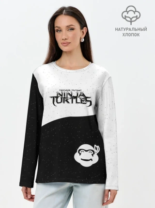 Лонгслив женский. Хлопок / Черепашки Ниндзя