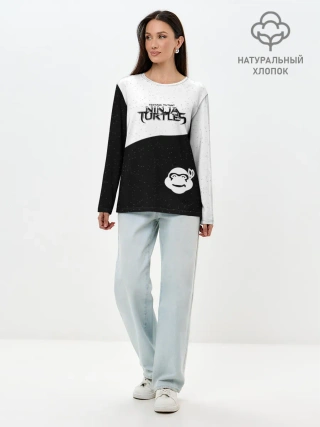 Лонгслив женский. Хлопок / Черепашки Ниндзя