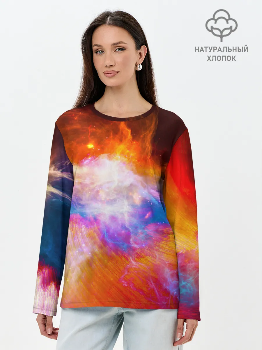 Лонгслив женский. Хлопок / Space
