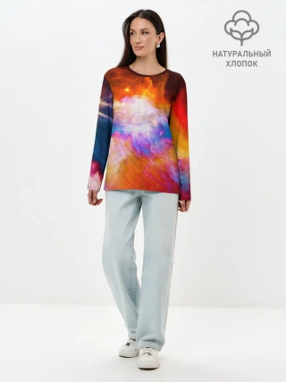 Лонгслив женский. Хлопок / Space