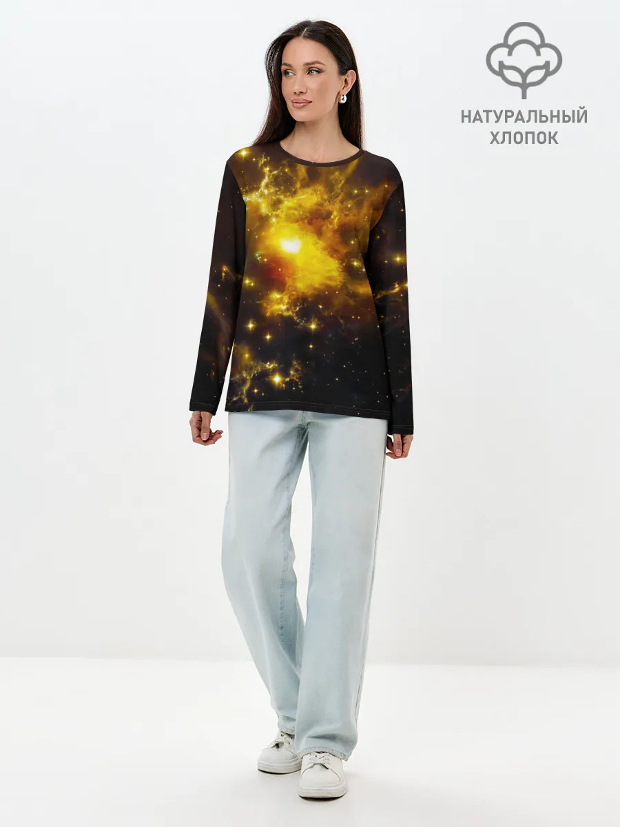Лонгслив женский. Хлопок / Space