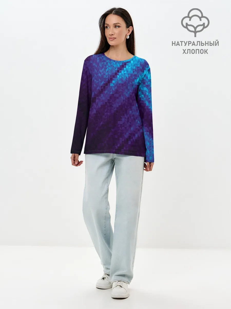 Лонгслив женский. Хлопок / Abstract