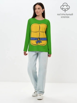 Лонгслив женский. Хлопок / Черепашки-ниндзя