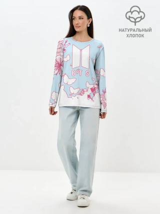 Лонгслив женский. Хлопок / BTS