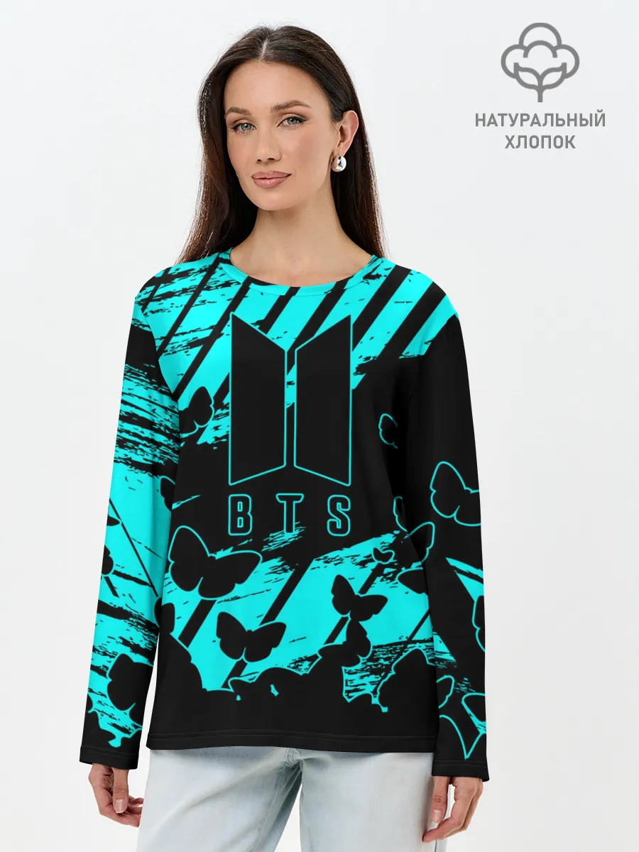 Лонгслив женский. Хлопок / BTS
