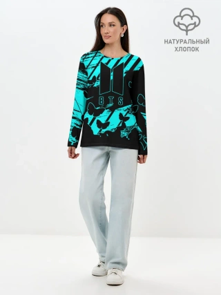 Лонгслив женский. Хлопок / BTS