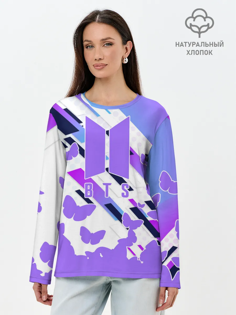 Лонгслив женский. Хлопок / BTS