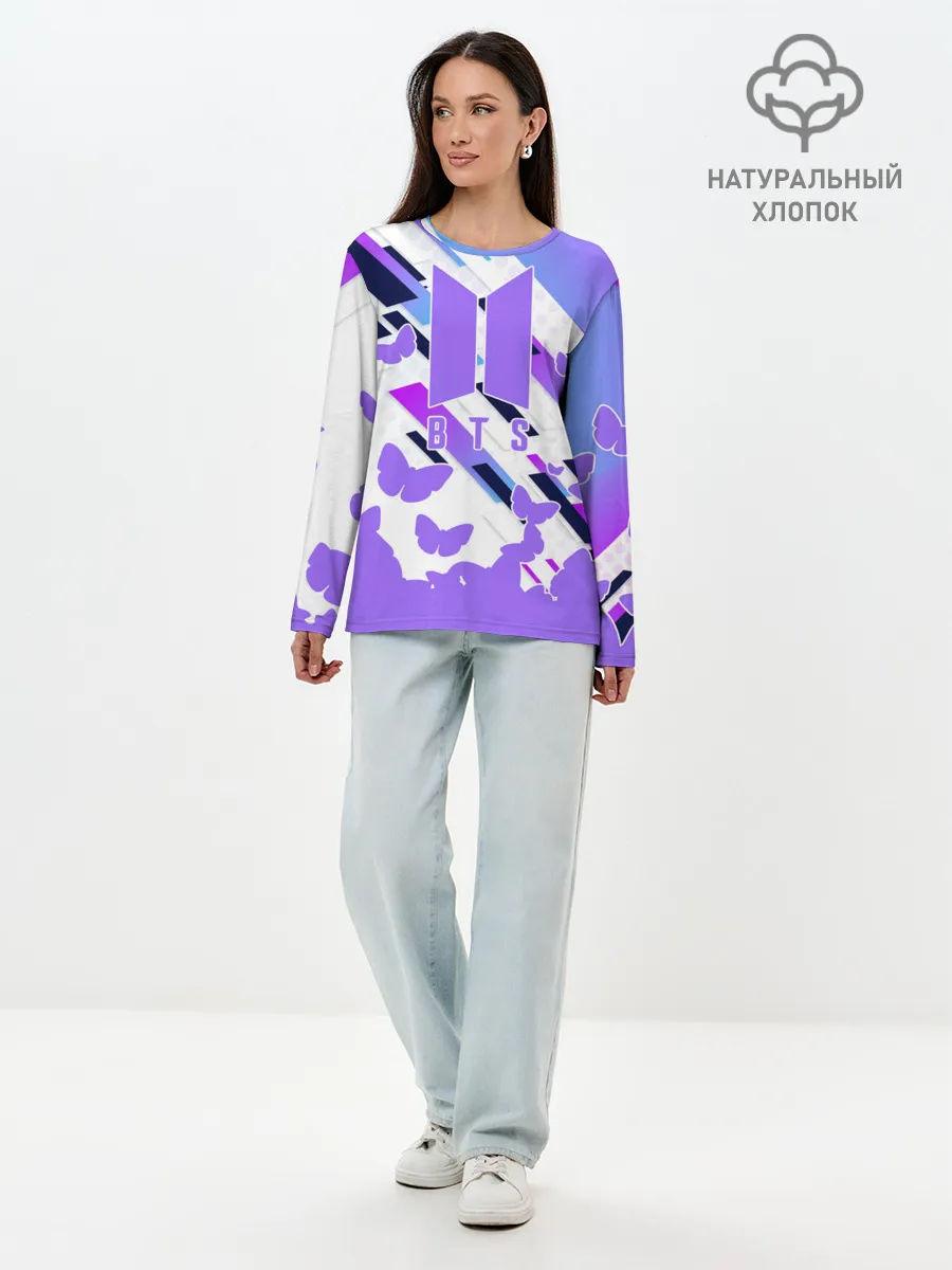 Лонгслив женский. Хлопок / BTS