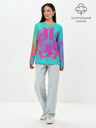 Лонгслив женский. Хлопок / BTS