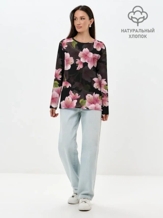 Лонгслив женский. Хлопок / САКУРА ВИШНЯ