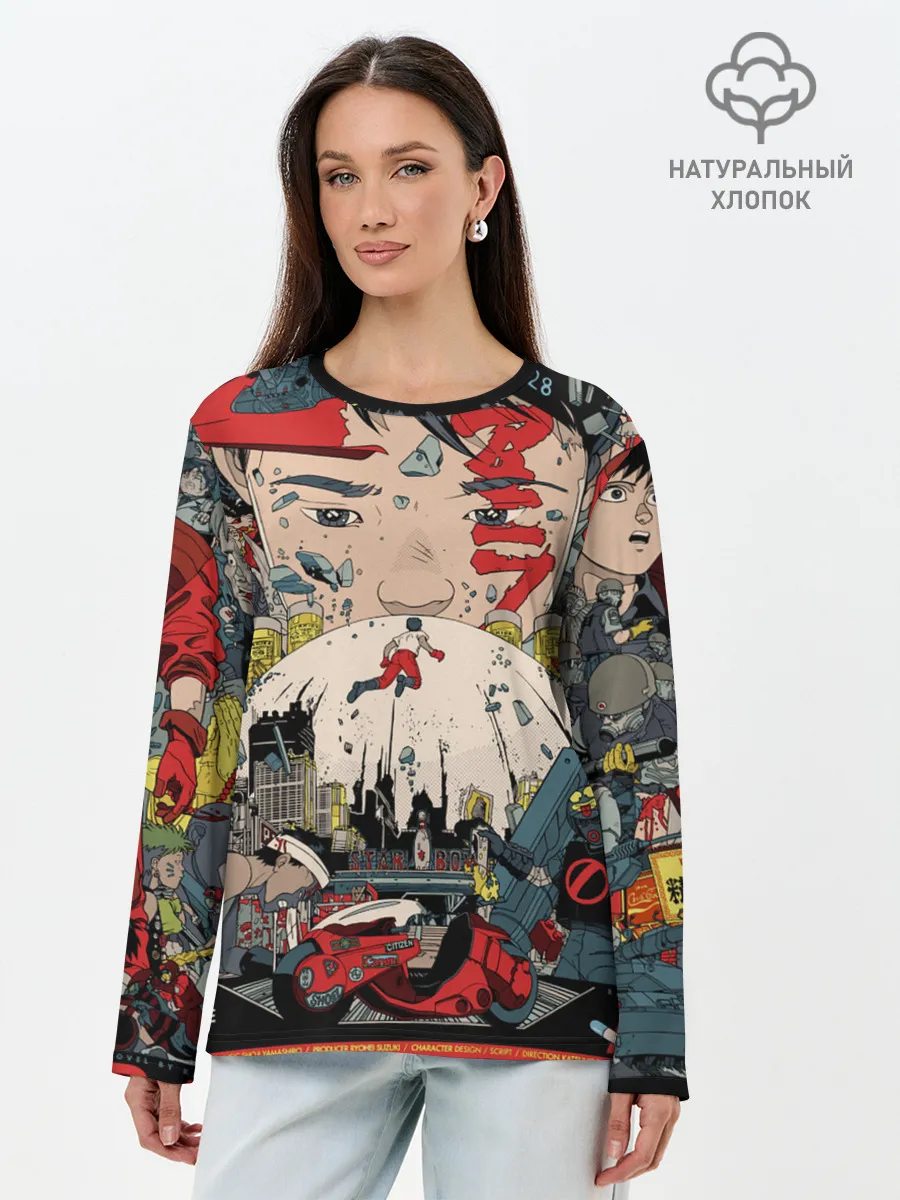 Лонгслив женский. Хлопок / Аkira 1988 poster