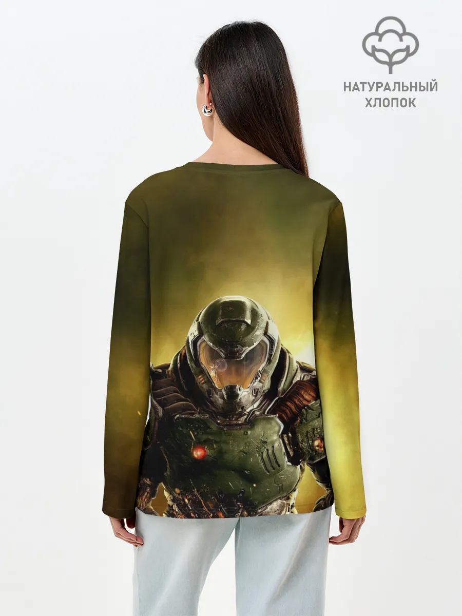 Лонгслив женский. Хлопок / DOOM