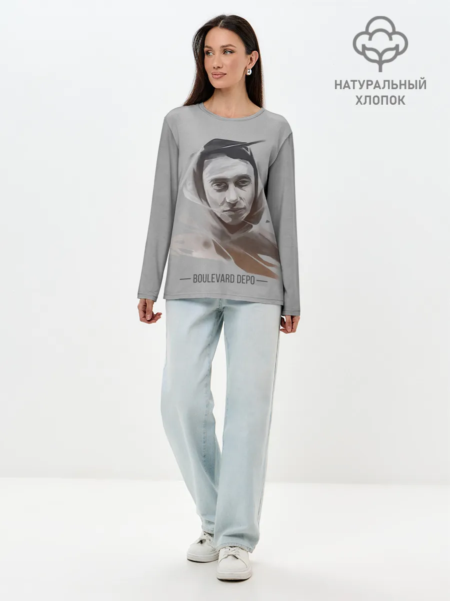 Лонгслив женский. Хлопок / Тёма Boulevard Depo