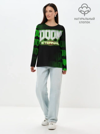 Лонгслив женский. Хлопок / DOOM: ETERNAL.