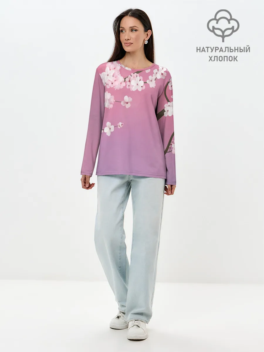 Лонгслив женский. Хлопок / САКУРА | SAKURA