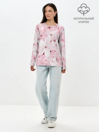 Лонгслив женский. Хлопок / САКУРА
