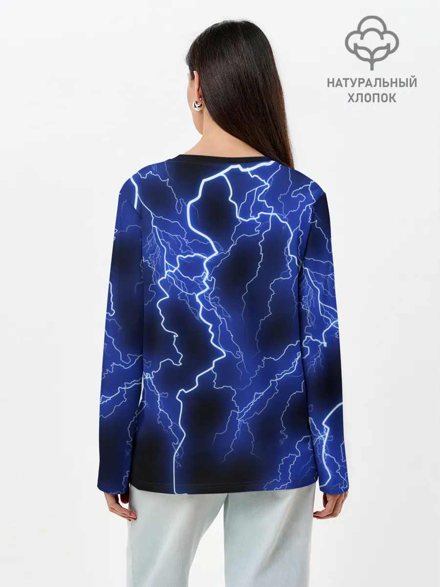 Лонгслив женский. Хлопок / МОЛНИЯ NEON