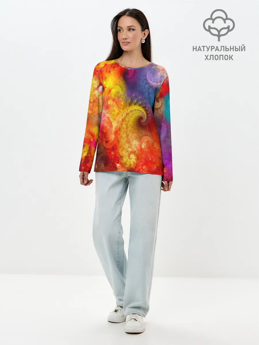 Лонгслив женский. Хлопок / Absract
